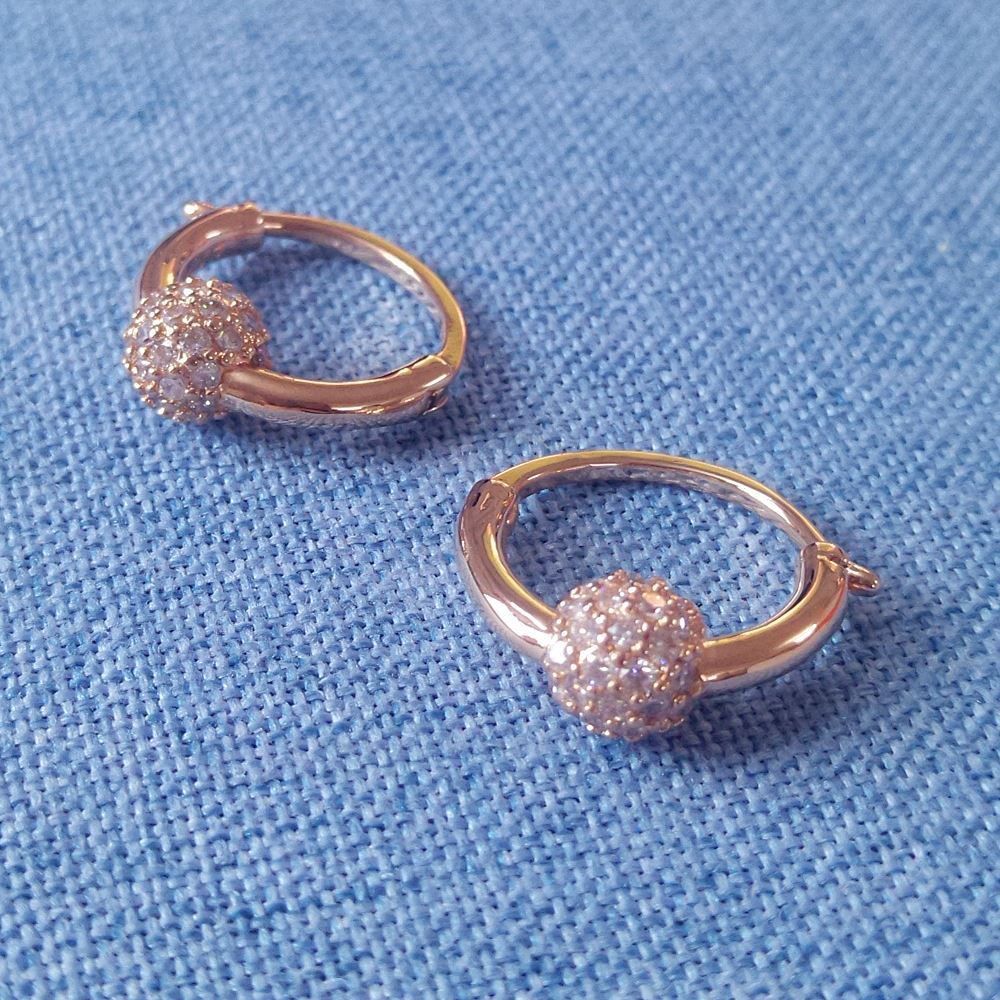 Panjia European And American Earrings Fashion Pave Stud Earrings Rose Gold Playful Love Heart Shaped Earrings Female 520 Gift