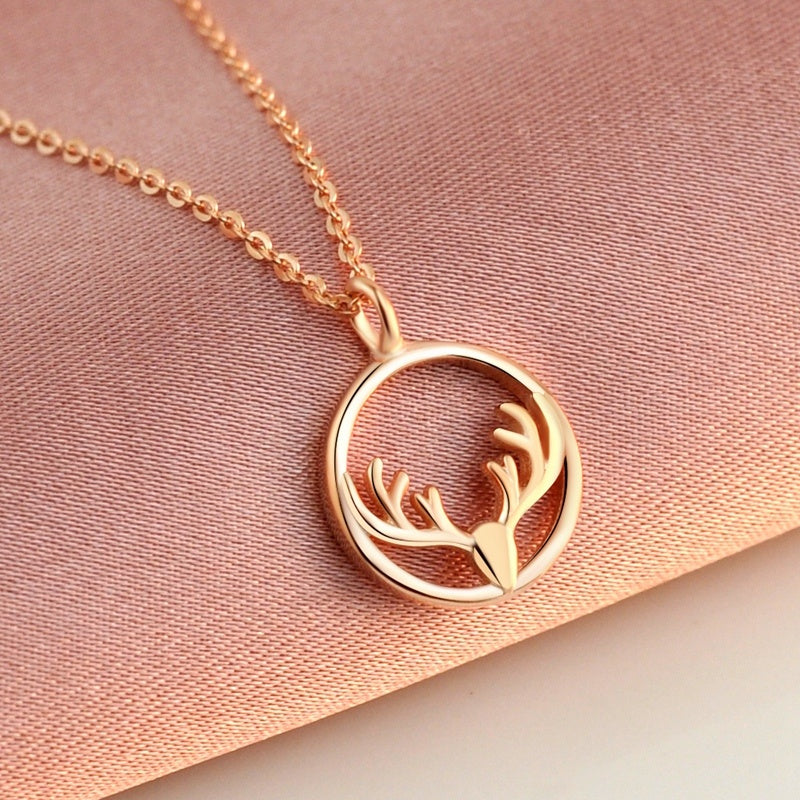 Necklace Female Sterling Silver Gold Plated Rose Gold Simple Silver Necklace