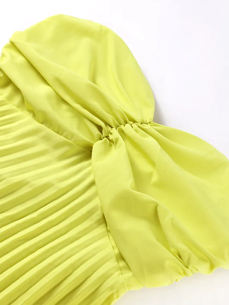 Strapless Ribbon Maxi Dress Women Elegant Sleeveless Backless Pleated Party Dresses Female 2025 Summer Sexy Lady Evening Vestido