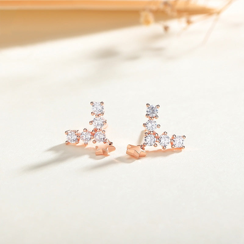 Rose Gold Star Stud Earrings