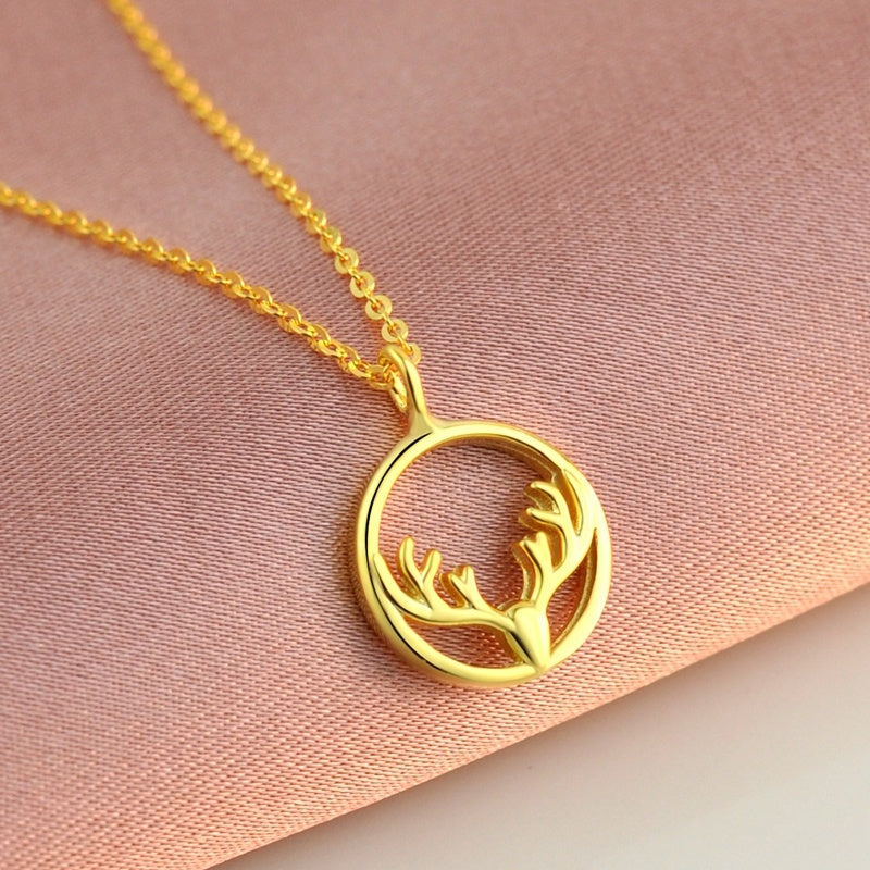 Necklace Female Sterling Silver Gold Plated Rose Gold Simple Silver Necklace