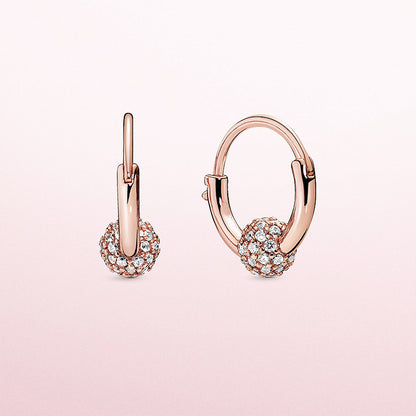 Panjia European And American Earrings Fashion Pave Stud Earrings Rose Gold Playful Love Heart Shaped Earrings Female 520 Gift