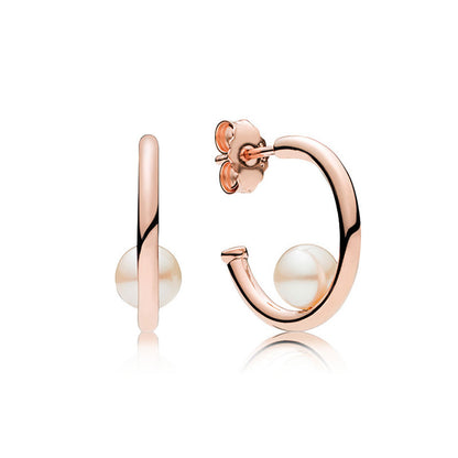 Panjia European And American Earrings Fashion Pave Stud Earrings Rose Gold Playful Love Heart Shaped Earrings Female 520 Gift