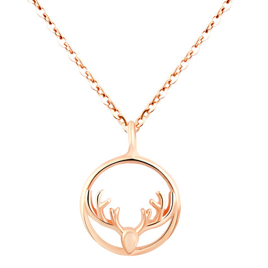 Necklace Female Sterling Silver Gold Plated Rose Gold Simple Silver Necklace