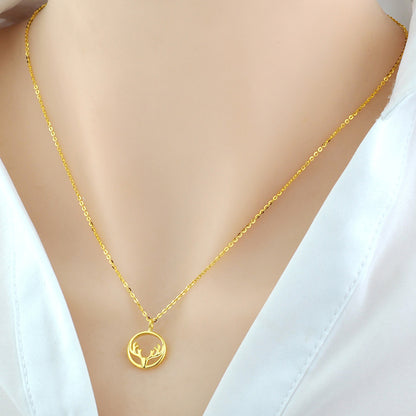 Necklace Female Sterling Silver Gold Plated Rose Gold Simple Silver Necklace