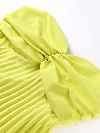 Strapless Ribbon Maxi Dress Women Elegant Sleeveless Backless Pleated Party Dresses Female 2025 Summer Sexy Lady Evening Vestido