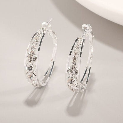 European and American Air Drill Mosaic Women'S Earrings